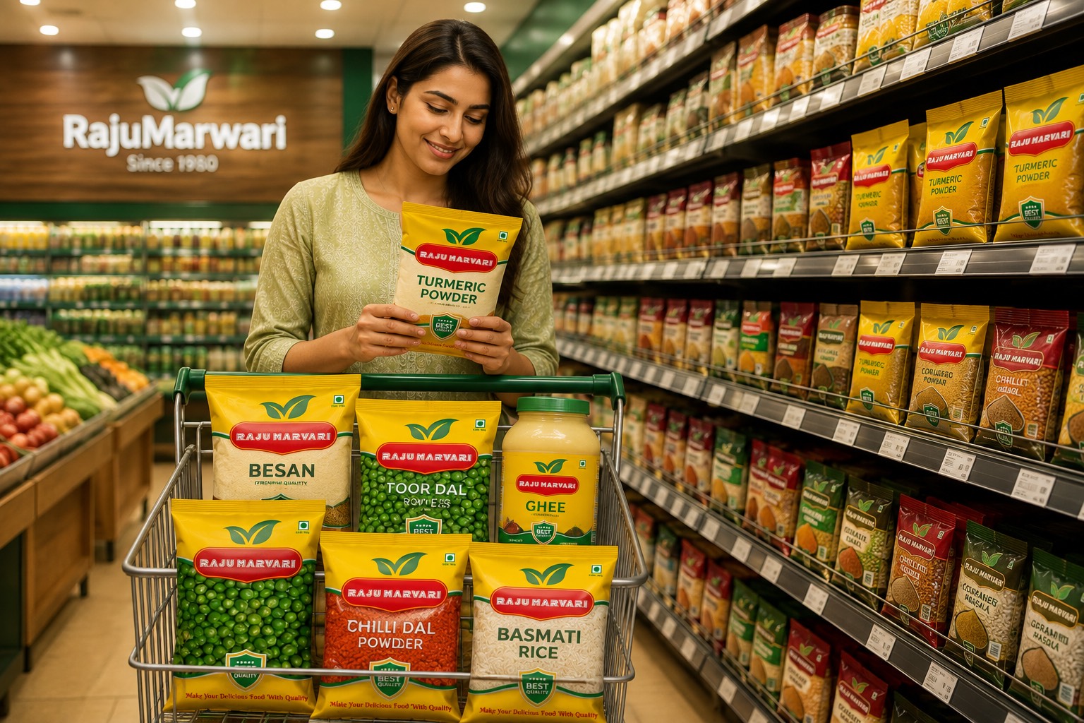 Raju Marwari Store - Shopping Cart with Branded Products